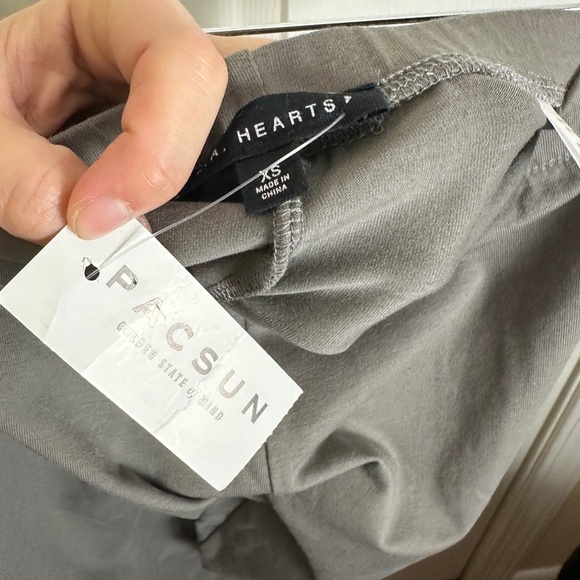 NEW Pacsun LA Hearts Gray Charcoal High Waisted Cotton Stretch Leggings Women XS - Picture 5 of 5